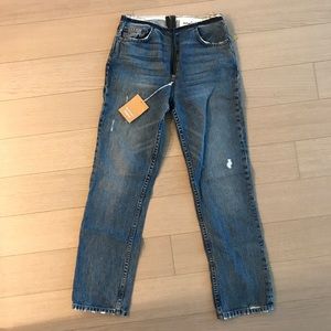 NWT REFORMATION ZIP JEAN 25"